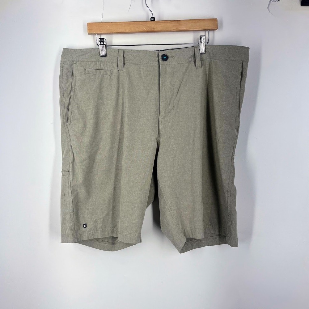 Linksoul Boardwalker Men 40 Khaki Tan Heathered Hybrid Golf Stretch Shorts